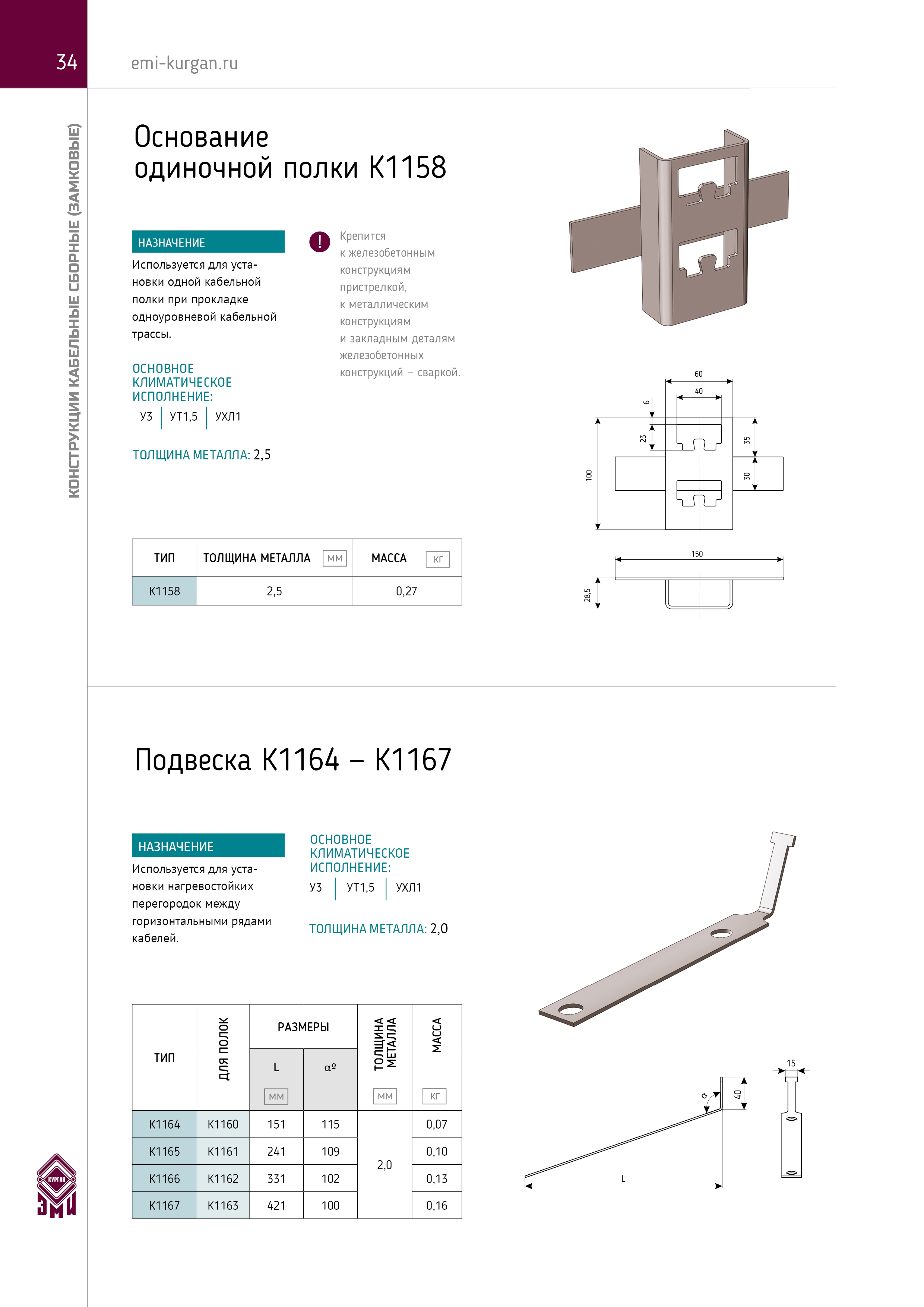 Основание для полки к1158